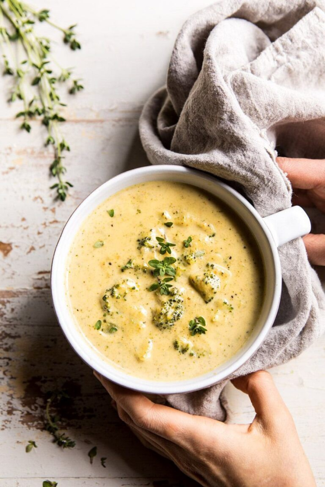 Instant Pot Broccoli Cheddar & Zucchini Soup from Half-Baked Harvest