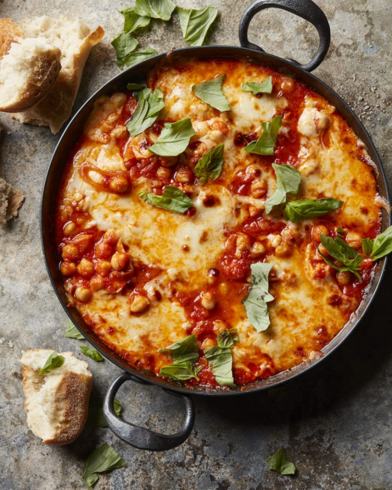 Skillet Cheesy Chickpeas from What's Gaby Cooking