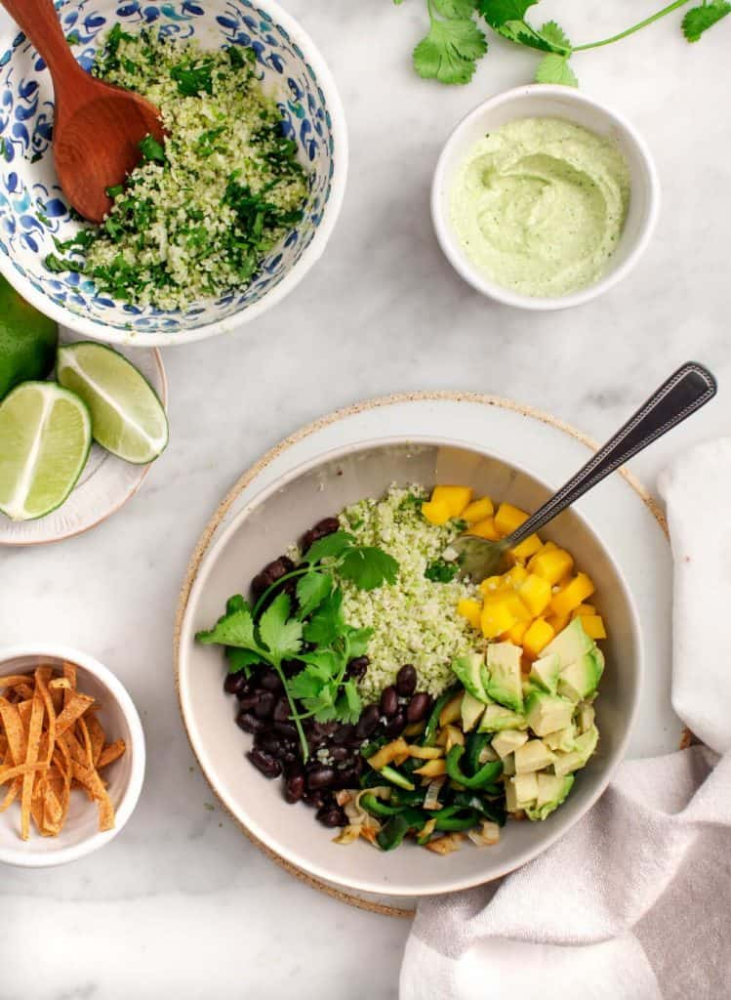 Cauliflower Rice Burrito Bowls from Love & Lemons