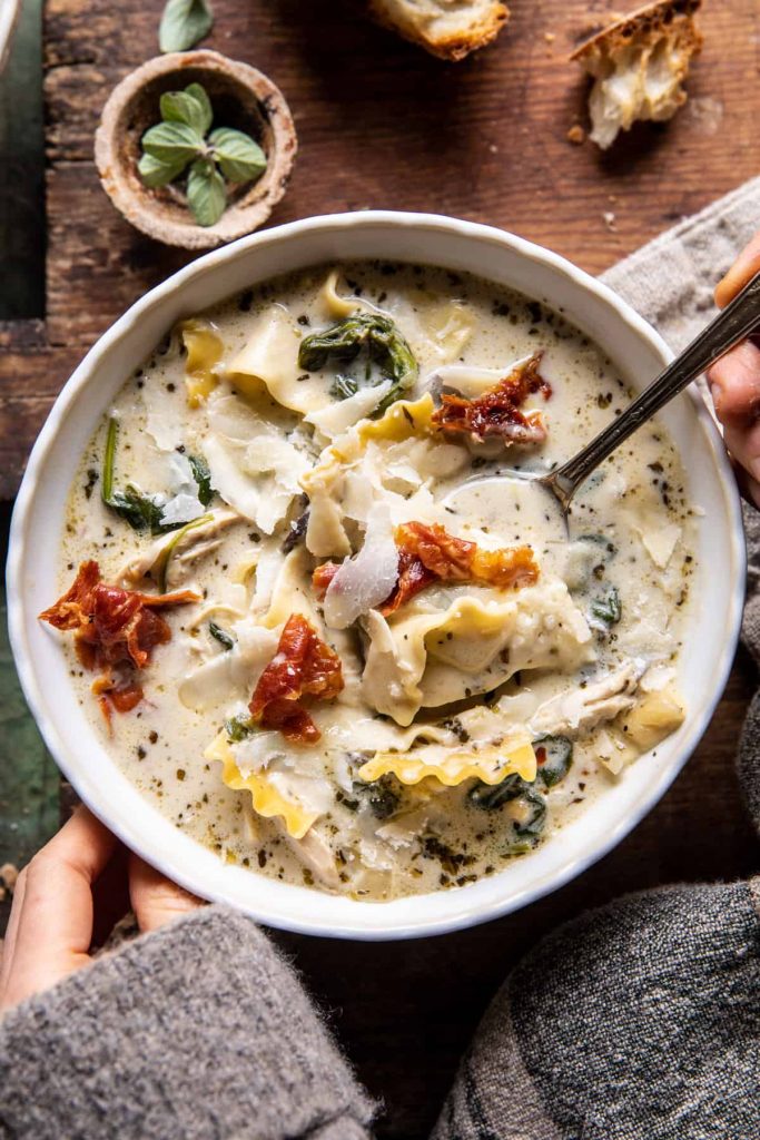 Creamy White Lasagna Soup from Half Baked Harvest - winter soup recipes
