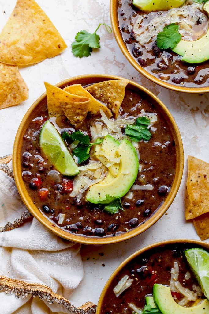 Easy Black Bean Soup from Two Peas and Their Pod - winter soup recipes
