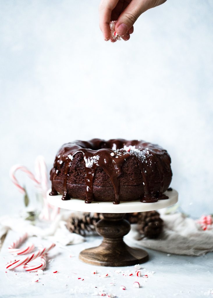 Chocolate Peppermint Bundt Cake from Two Peas & Their Pod - peppermint recipes
