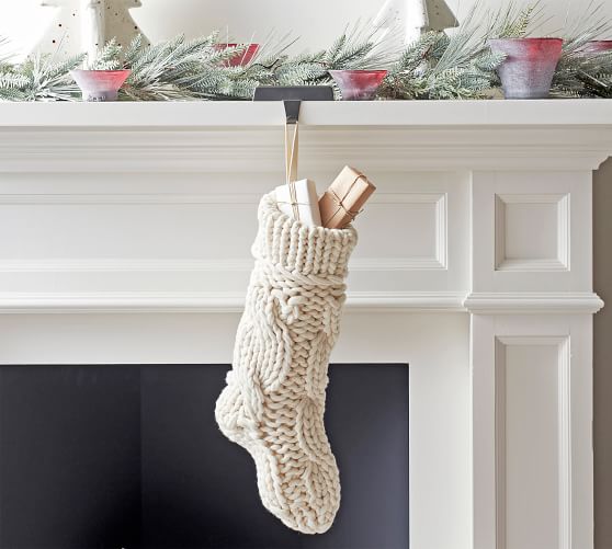 Colossal Knit Stocking, Ivory, Medium