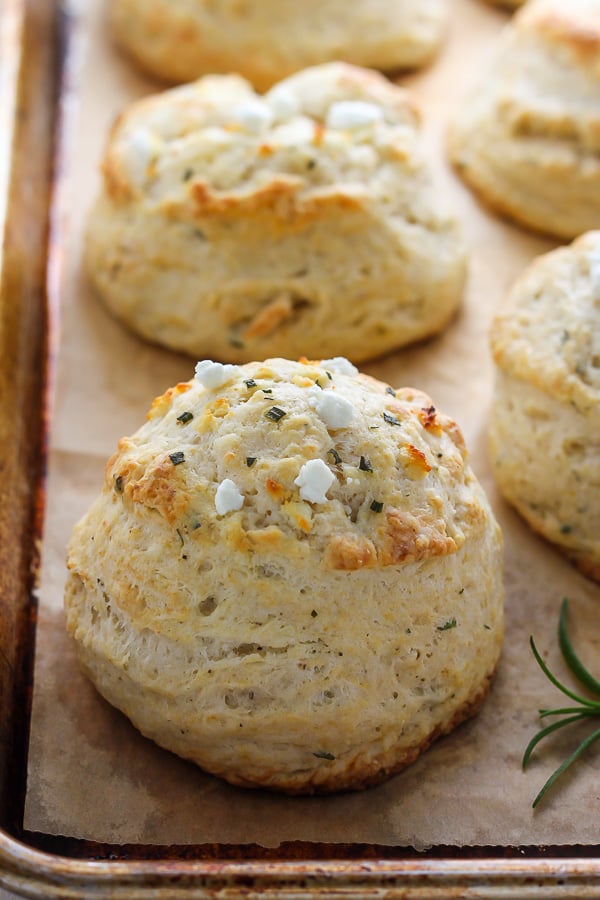 Rosemary Goat Cheese Biscuits from Baker by Nature
