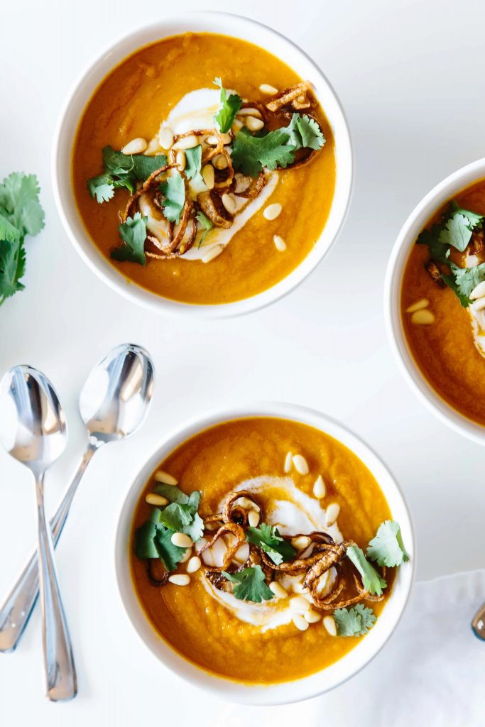 Carrot Ginger Soup from Downshitfology - winter soup recipes
