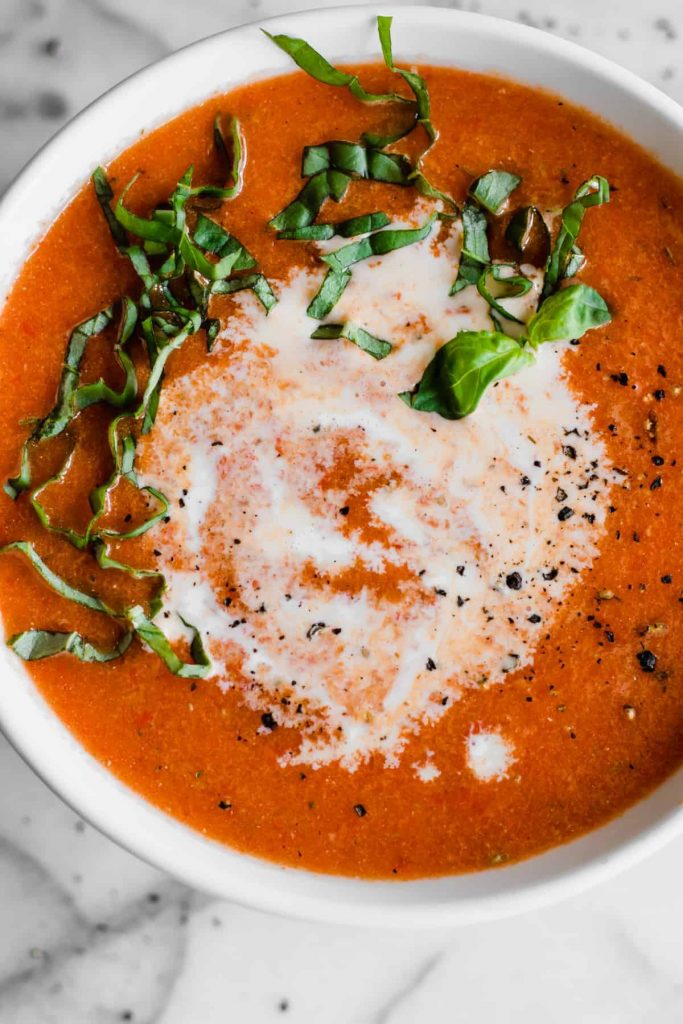 Roasted Red Pepper Soup from House of Yum - winter soup recipes
