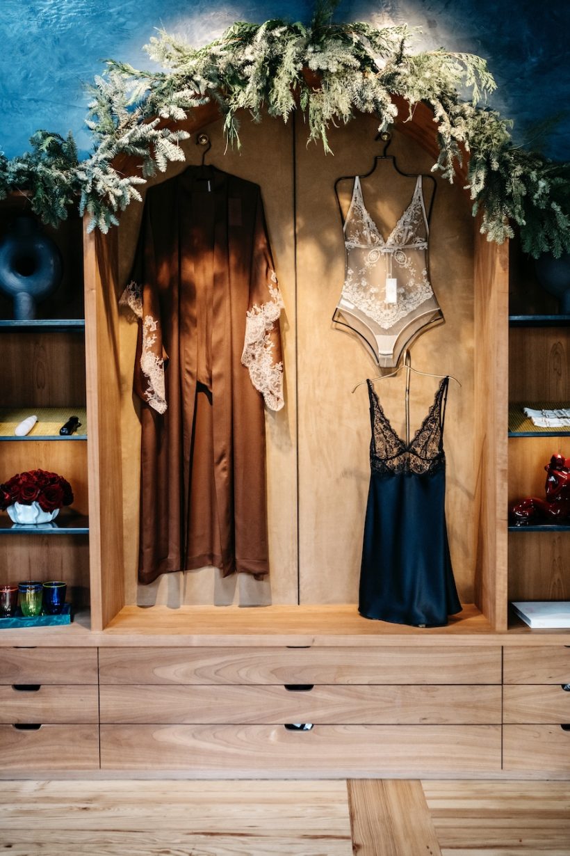 a beautiful shop with lingerie and flowers, elle's boutique in austin