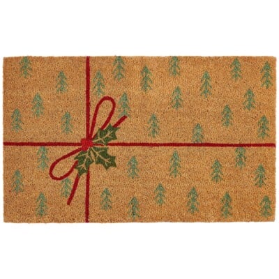 wrapped gift doormat