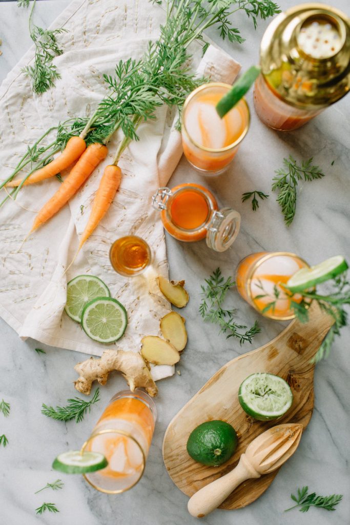 "What's Up Doc" Carrot-Ginger Cocktail_health benefits of a plant-based diet
