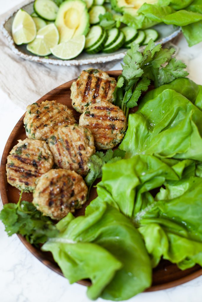 Lettuce Wrapped Thai Chicken Burger_healthy lunches for work