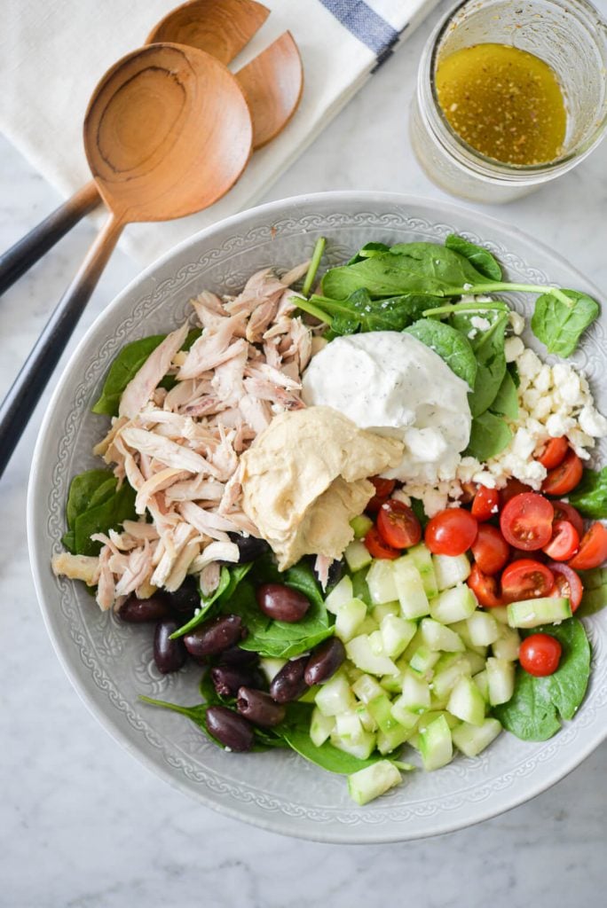 Greek Chicken Salad Lunch Bowls