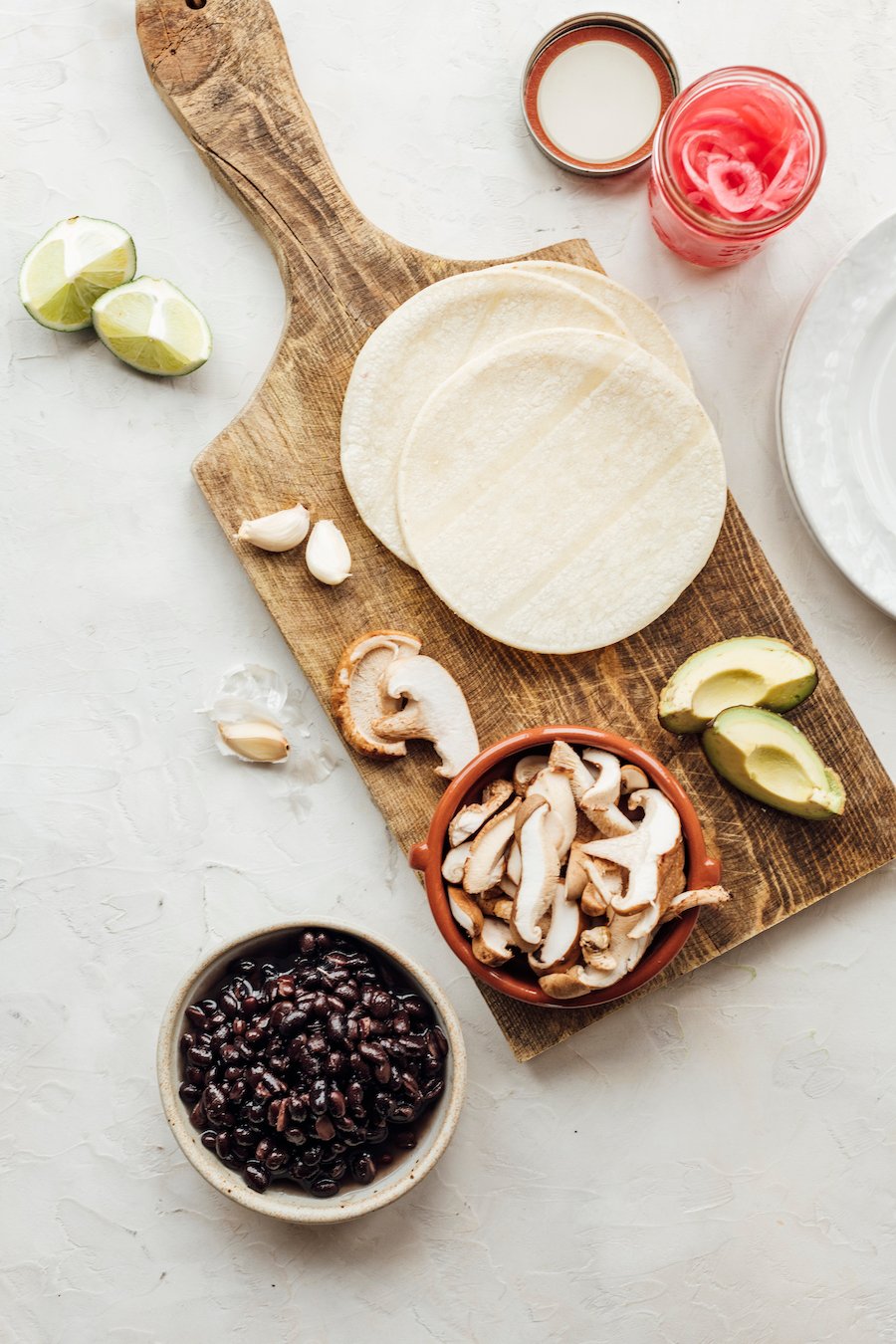 mushroom and black bean tacos are a delicious vegan plant-based dinner