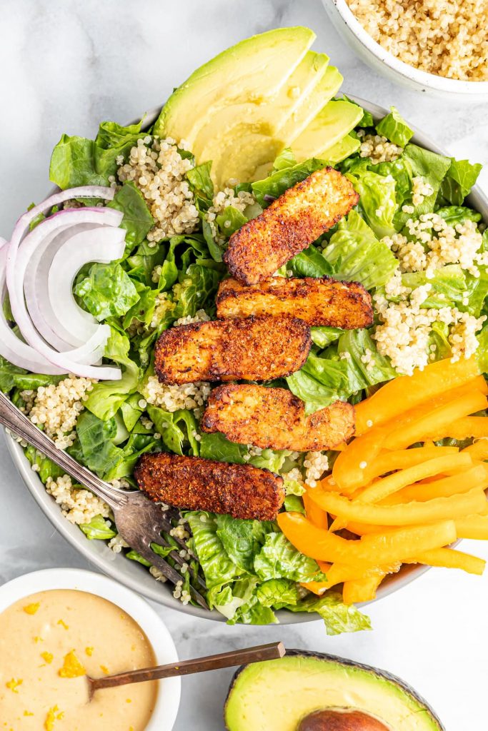 Blackened Tempeh Salad _healthy lunches for work