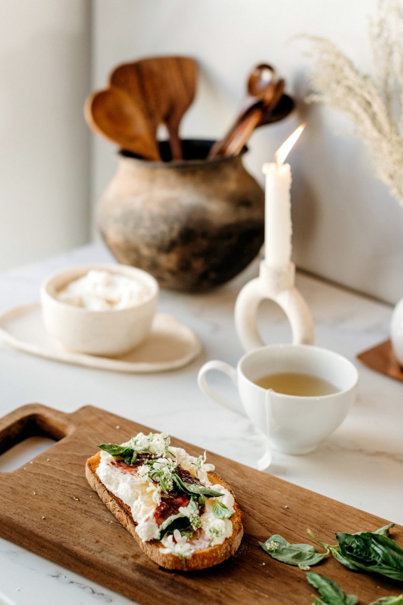 morning tea and toast, breakfast, kitchen, morning ritual