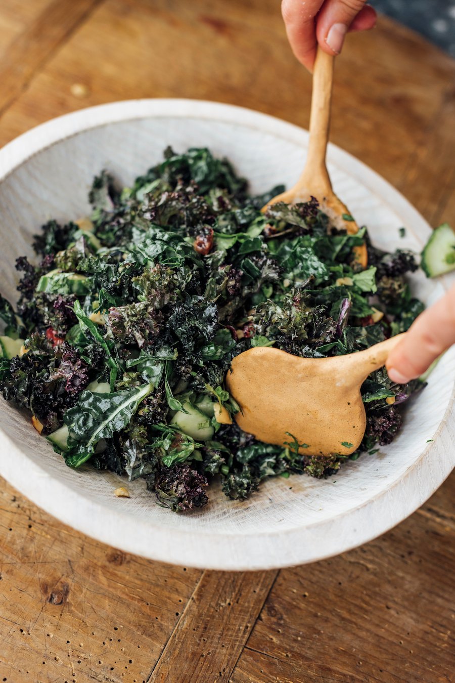 This Shredded Kale Salad With Cranberries Is All About The Crispy Tofu   E7cdc17d Michelle Nash Photography 1645 