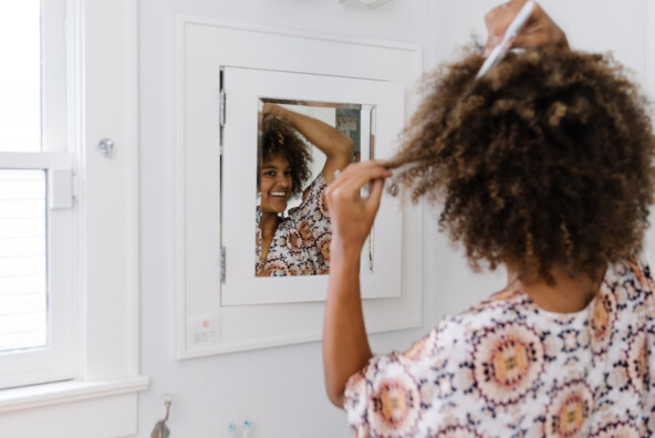 curly hair, scalp care, getting ready