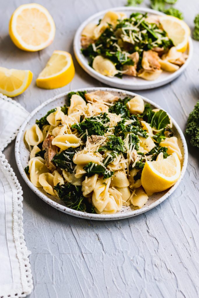 Lemon Chicken Kale Pasta_easy weeknight pasta recipes