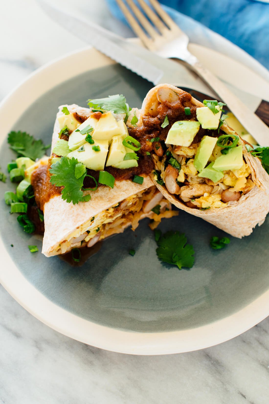 Vegetarian Breakfast Burritos_batch cooking recipes for freezing