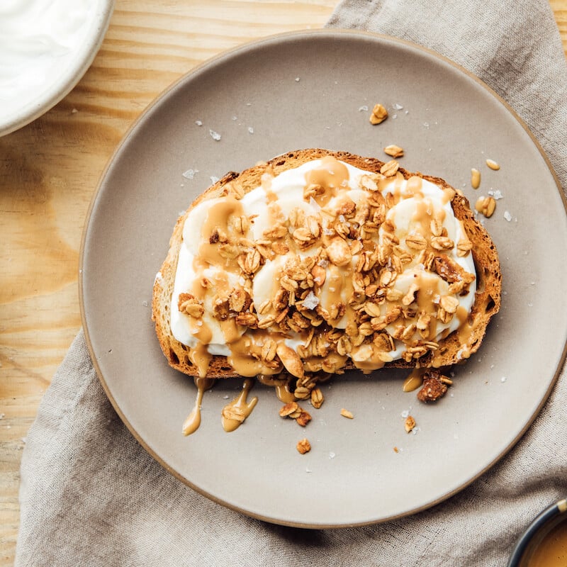 Yogurt toast with peanut butter and banana_nutrition myths