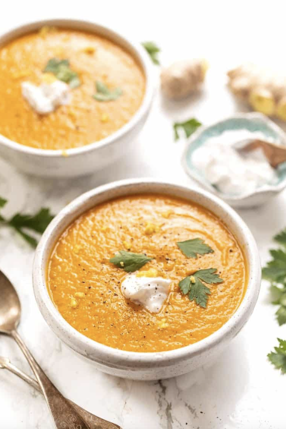 Anti-Inflammatory Ginger & Turmeric Carrot Soup_turmeric recipes