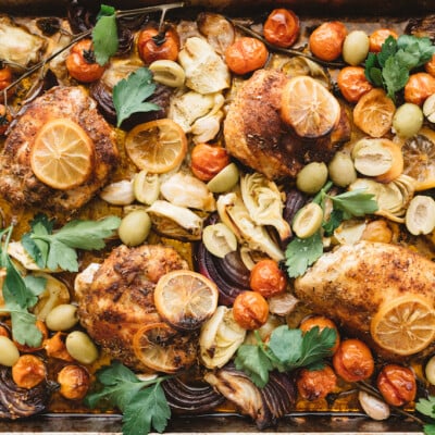 Sheet Pan Lemon Chicken with Spring Veggies