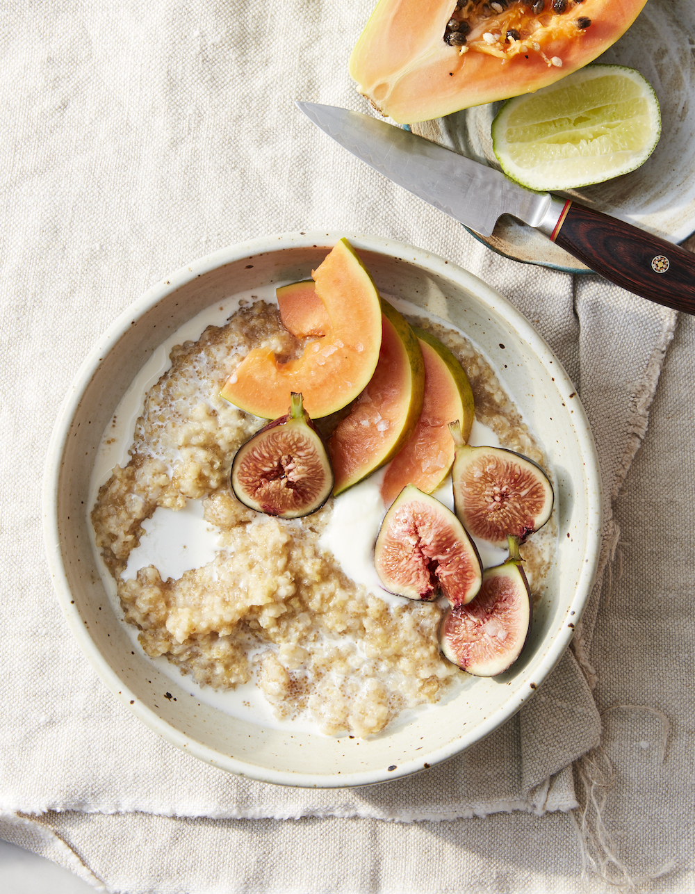 Millet and Amaranth Porridge with Figs and Papaya_healthy vegetarian instant pot recipes