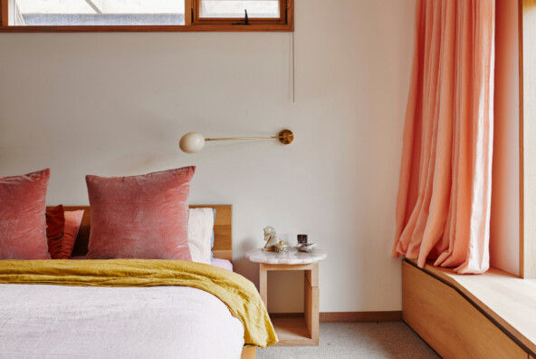 coral pink curtains bedroom