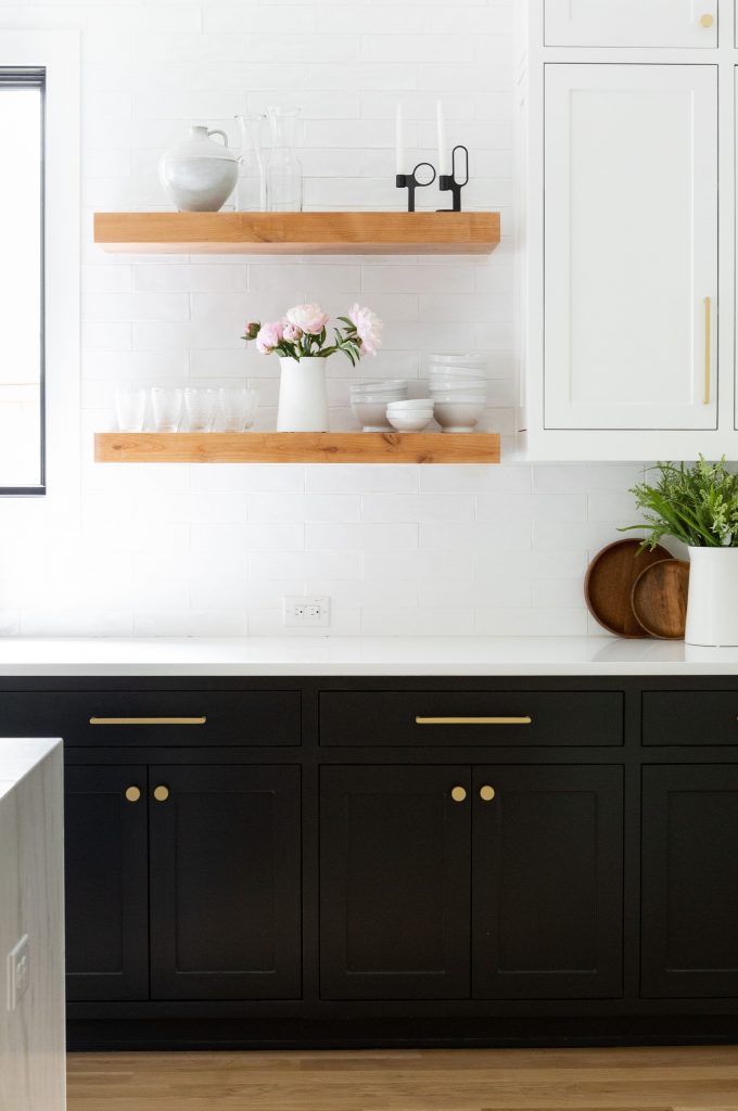 kitchen, Matti Gresham photography, black cabinetry, peonies_how to organize a junk drawer