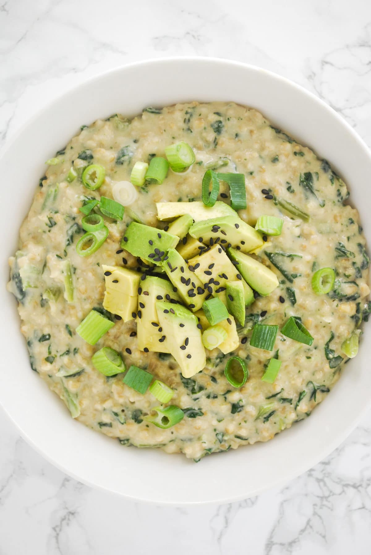 Miso Oatmeal with Kale and Avocado_easy instant pot breakfasts
