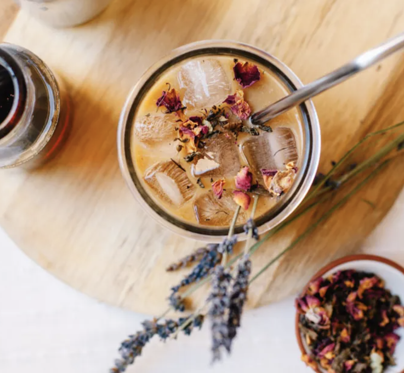 Easy Lavender Rose Cold Brew from Brewing Happiness, cold brew