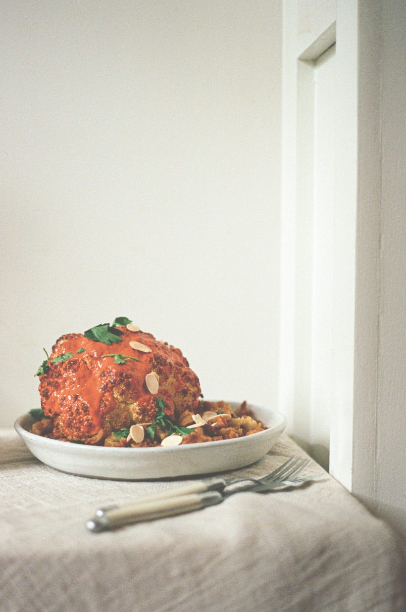 Hetty Mckinnon - My Go To Meal - Whole Roasted Gochujang Cauliflower with White Beans