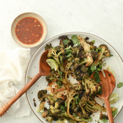 Crispy Sweet and Spicy Baked Sheet Tray Broccoli