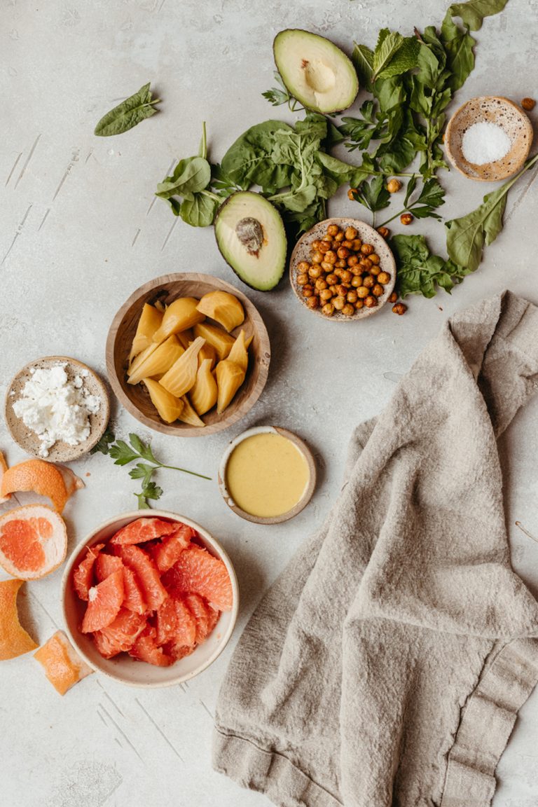 grapefruit avocado salad healthy girl dinner