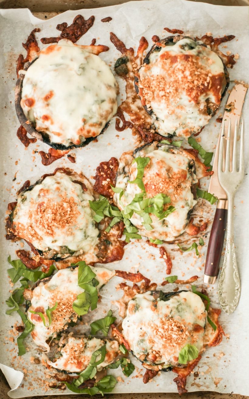 Stuffed Portobello Mushrooms with Caramelized Onions and Spinach