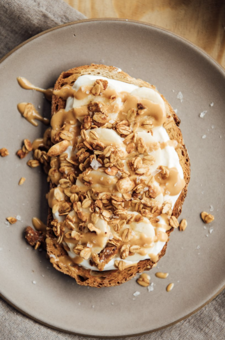 best foods with electrolytes_Yogurt Toast with Peanut Butter and Banana