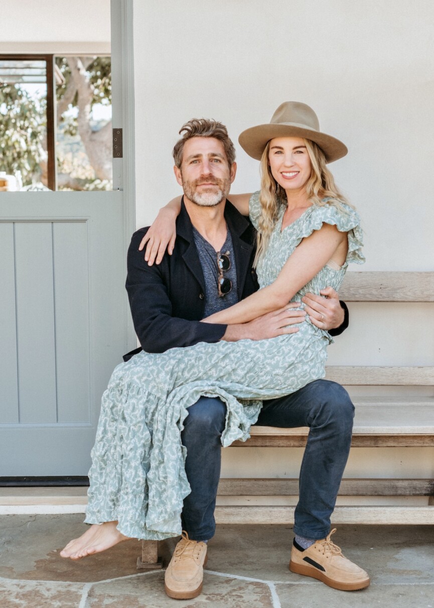 couple, brian and jessie de lowe dinner party in santa barbara