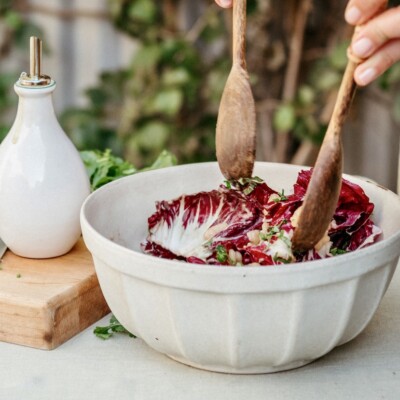 raddichio white bean salad, olivia muniak aperitivo dinner party