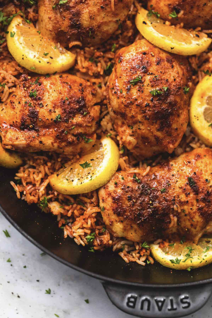 One Pan Spanish Chicken and Rice_one pot rice recipes