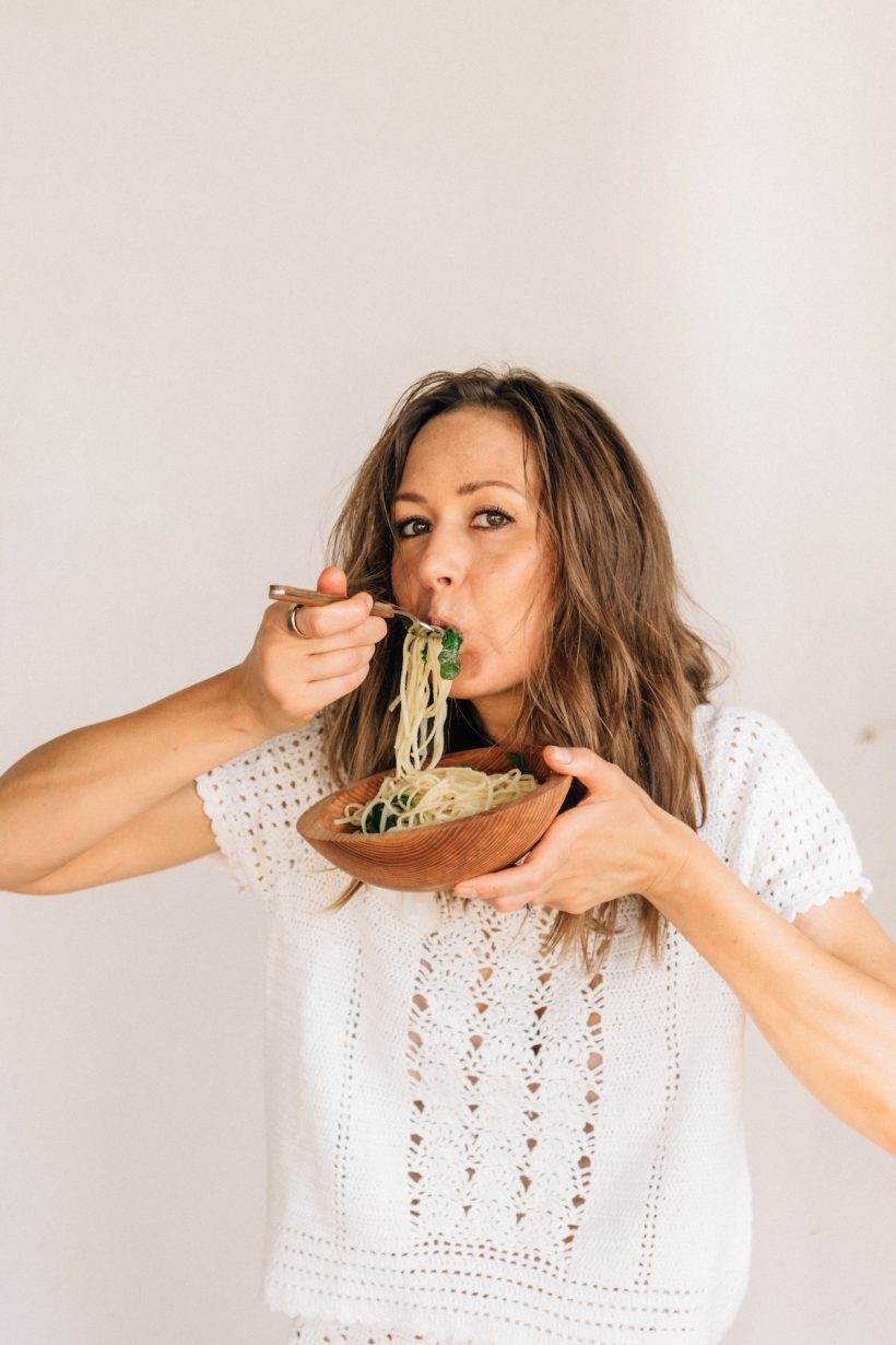 creamy lemon pasta recipe, camille portrait