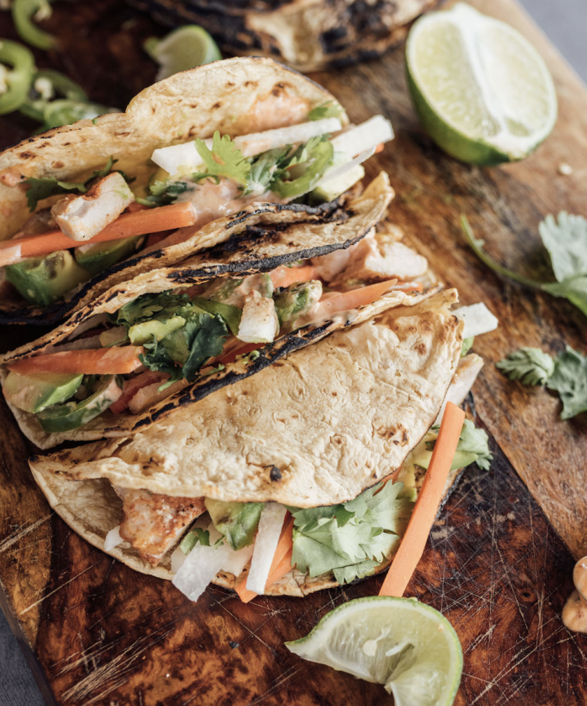 Lime-y Chicken Tacos With Jicama, Avocado, & Mint_easy gluten-free dinner recipes for the family