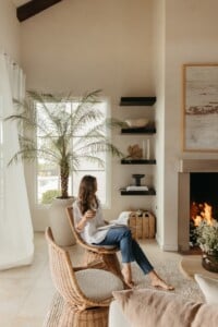 Camille Styles living room plants