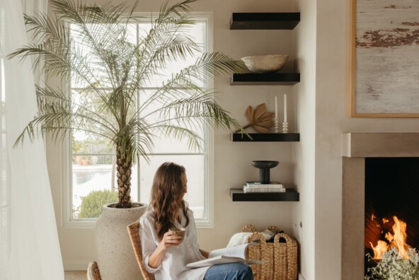 Camille Styles living room plants