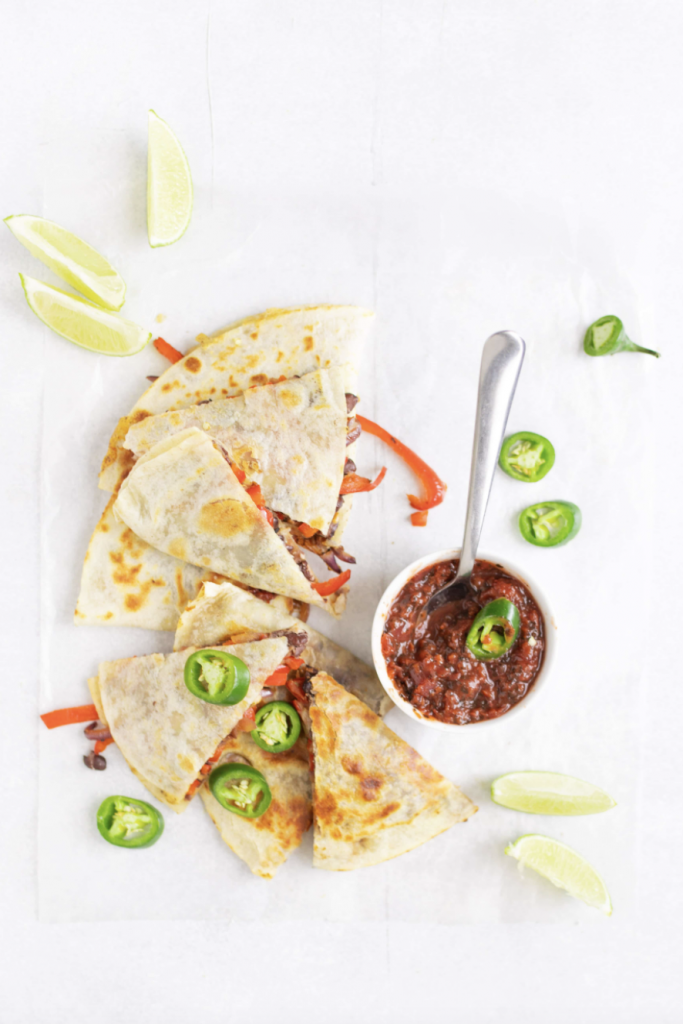 Quick Black Bean and Vegetable Quesadilla_weeknight dinner recipes for one