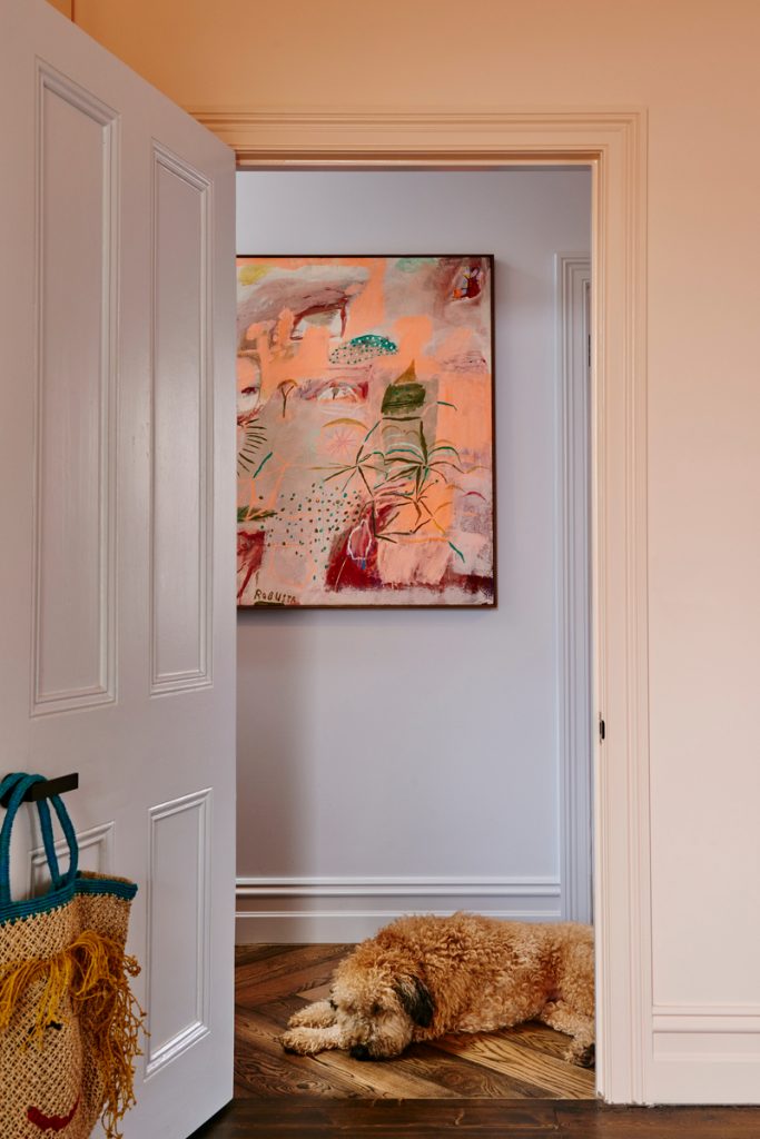 Alex McCabe hallway with dog_affordable art prints