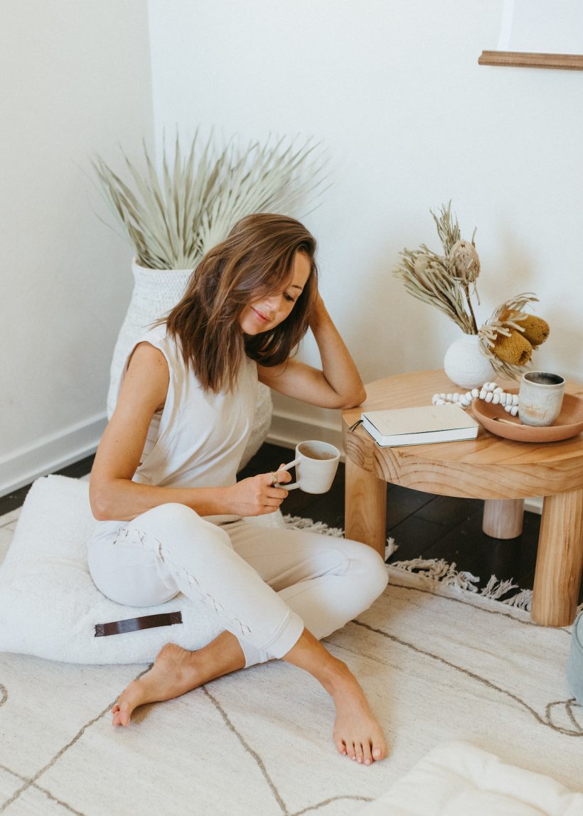 meditation room, candle, journal, camille's house, morning routine