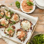 Stuffed Portobello Mushrooms with Caramelized Onions and Spinach_ plant based protein