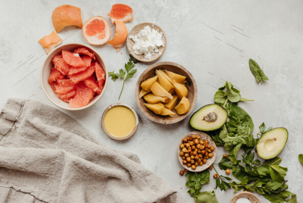 Grapefruit avocado salad.