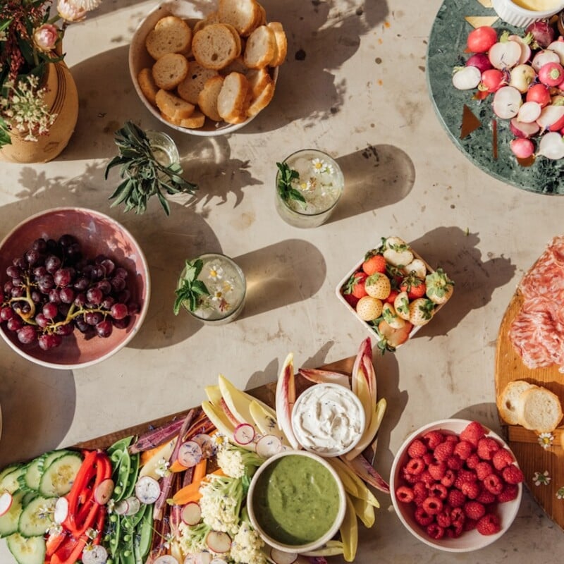 Spring fruits and vegetables