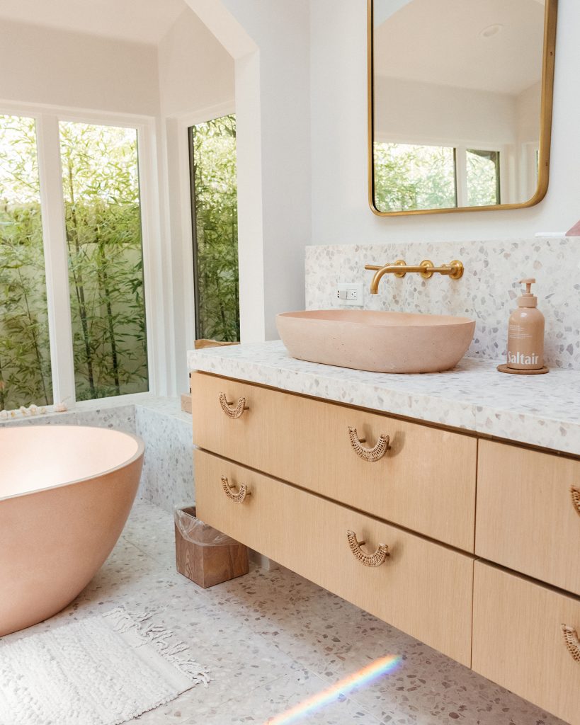 concrete nation bath tub pink sinks