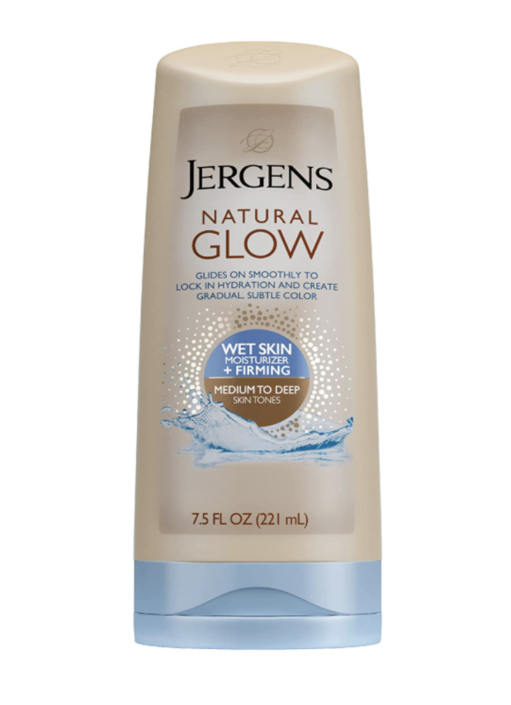 Jergens Natural Glow +FIRMING In-shower Self Tanner Lotion, best new sunless tanners